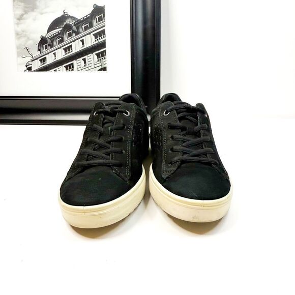 ECCO Women’s Soft 7 Black Leather Sneakers - Size 7 EU 38 - Casual Comfort! - Picture 2 of 8